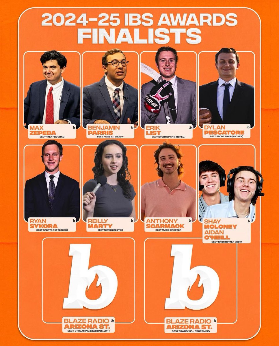 I am so excited to be nominated for Best News Director by <a href="/IBSStudentMedia/">IBS Student Media</a> 🥳
This year has been amazing for <a href="/NewsBlazeRadio/">Blaze Radio News ASU</a> and I am extremely proud of everyone who has helped me shape this department to what it is now. 
Next stop….New York 🗽