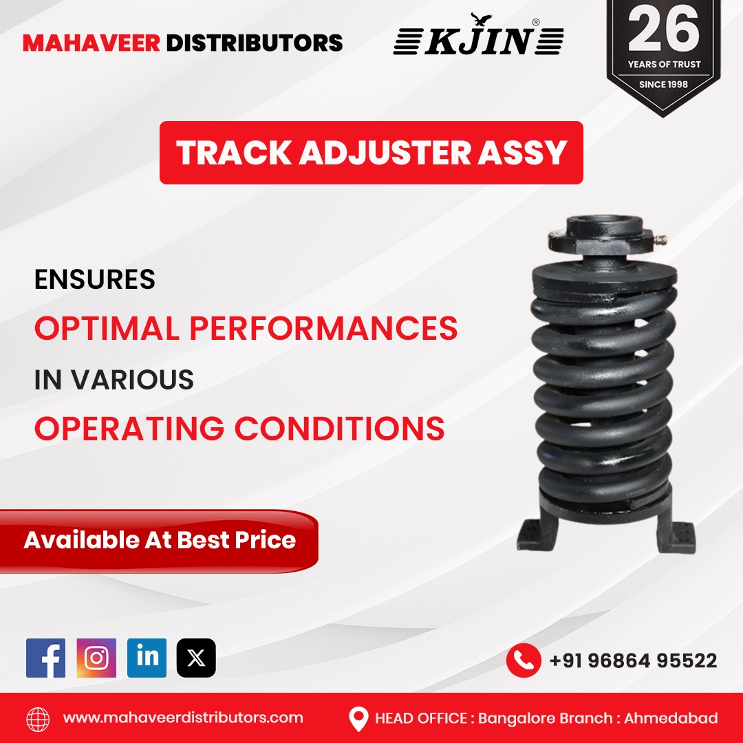 mahaveeritr's tweet image. Enhance performance with a durable Track Adjuster Assembly that is built for efficiency. Order now at unbeatable prices!

#MahaveerDistributors #KJIN #TrackAdjuster #HeavyMachinery #OptimalPerformance #DurableParts #MachinerySolutions #IndustrialEfficiency #AffordableQuality