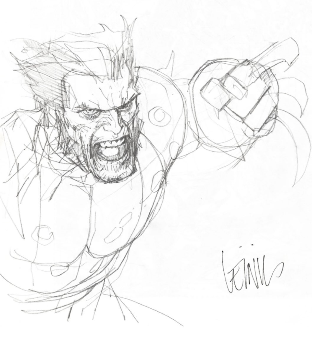 Inks over a Wolverine sketch. Pencils by <a href="/leinilyu/">Leinil Yu 🇵🇭</a> with finishes by me.