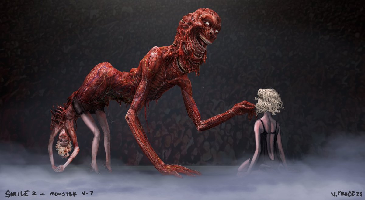 vproceart's tweet image. Smile and the whole world smiles with you. My creature concepts for the entity in Smile 2 aka the Smile monster. #smile2