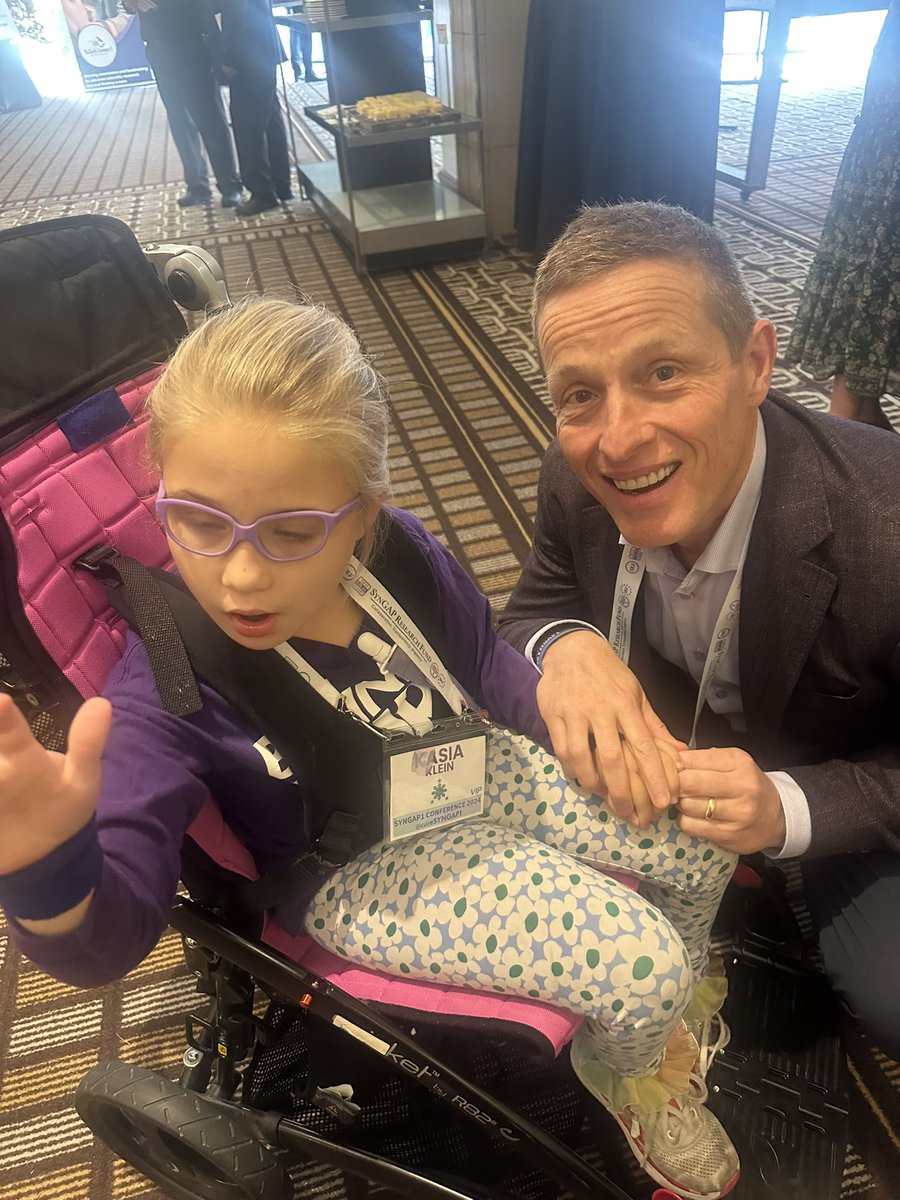 beatasyngap1's tweet photo. A man without whom none of this would be happening. Thank you @JMGraglia and @cureSYNGAP1 for a chance of a better life for our Kasia. #syngap1conf when we met 4 years ago you said treatments will be here within 5 years. It was hard to believe but now, maybe this is coming thru https://t.co/x3kKypNsI2