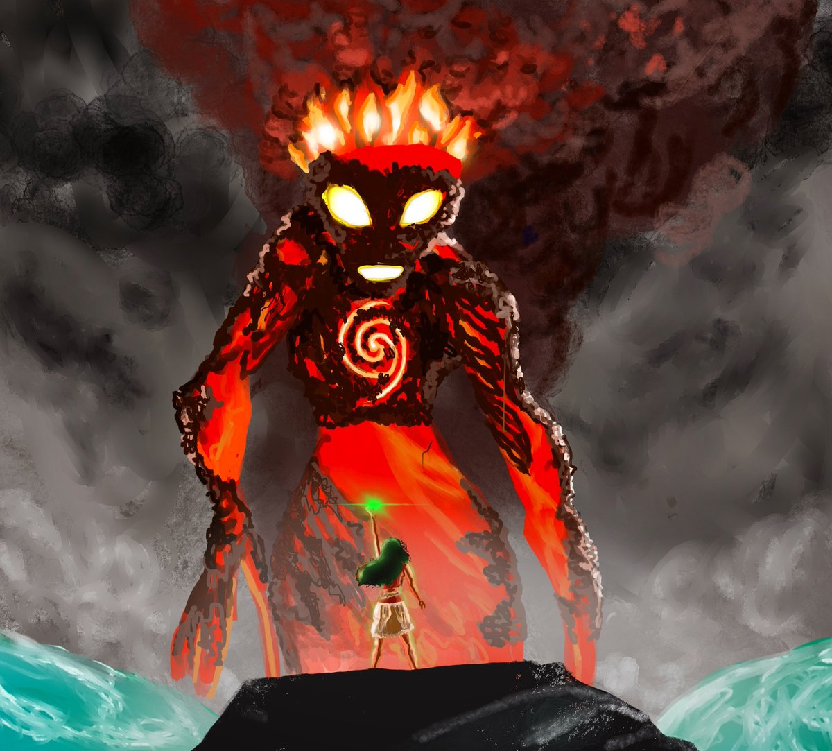 Moana Lava Monster Coloring Pages Moana Lava Witch By