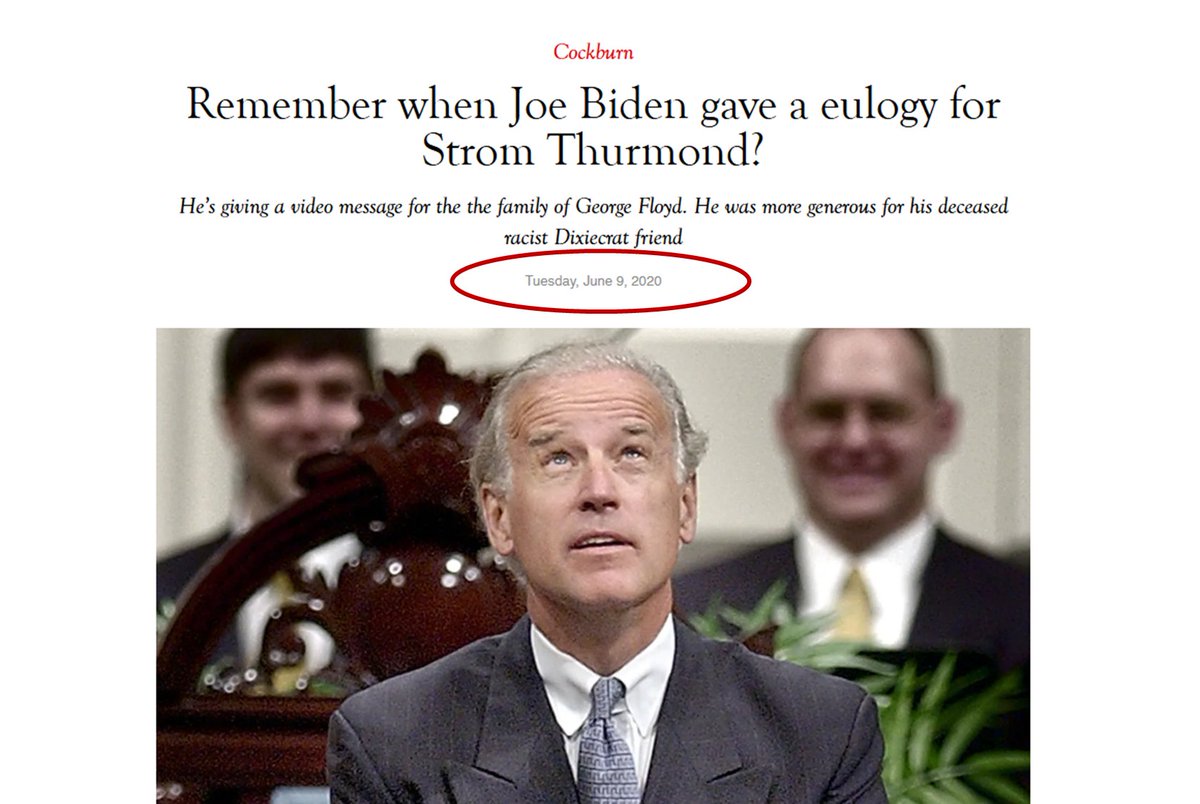 TajMarie17's tweet photo. @ThatAlvaJohnson @Black_Action Yes, because we know that Biden would never side with someone from the KKK, SMDH. 🤦🏿♀️
He even mentioned "Strom Thurmond" on the Senate floor when advocating for the 94 #Crimebill.
"..But that was 40 years ago"
Biden giving Thurmond's eulogy wasn't 40 years ago. https://t.co/L8kT7hH6Nn
