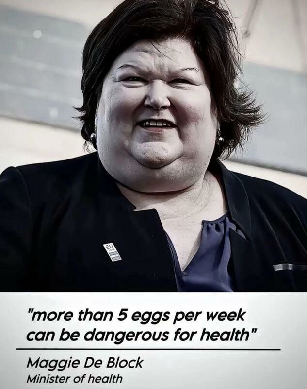 “Eating more than 5 eggs a week can be dangerous for your health.”  

Anything you'd like to add to her statement? 🇺🇸👇🏽