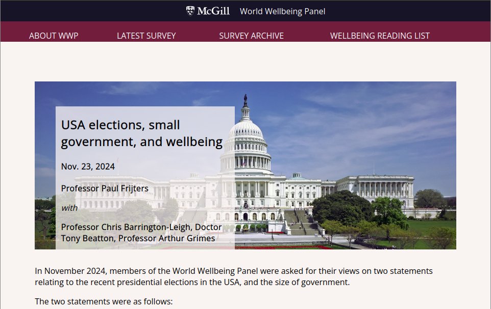 profcpbl's tweet photo. Today the #WorldWellbeingPanel released the results of its latest poll. Panelists reflected on the recent USA presidential election. Oh yes, we went there!

 Visit https://t.co/I9ARcrK2SP for all the details.  or see here for a PDF:  https://t.co/VHiDEu8SxQ

#worldwellbeingpanel https://t.co/zY1ECtYWiy
