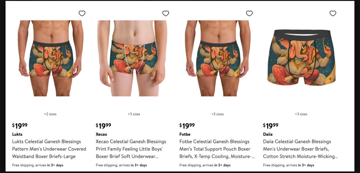 mootpena's tweet photo. If any gaynesh bhakt hindu is looking for underwear, Walmart is selling.🥴😂 https://t.co/W3AKCI94ON
