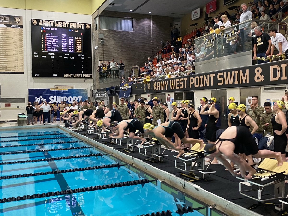 Buddie52's tweet image. Congrats to ⁦@ArmyWP_SwimDive⁩ for SWEEPING the Army-Navy meet!!! ⭐️ ⭐️