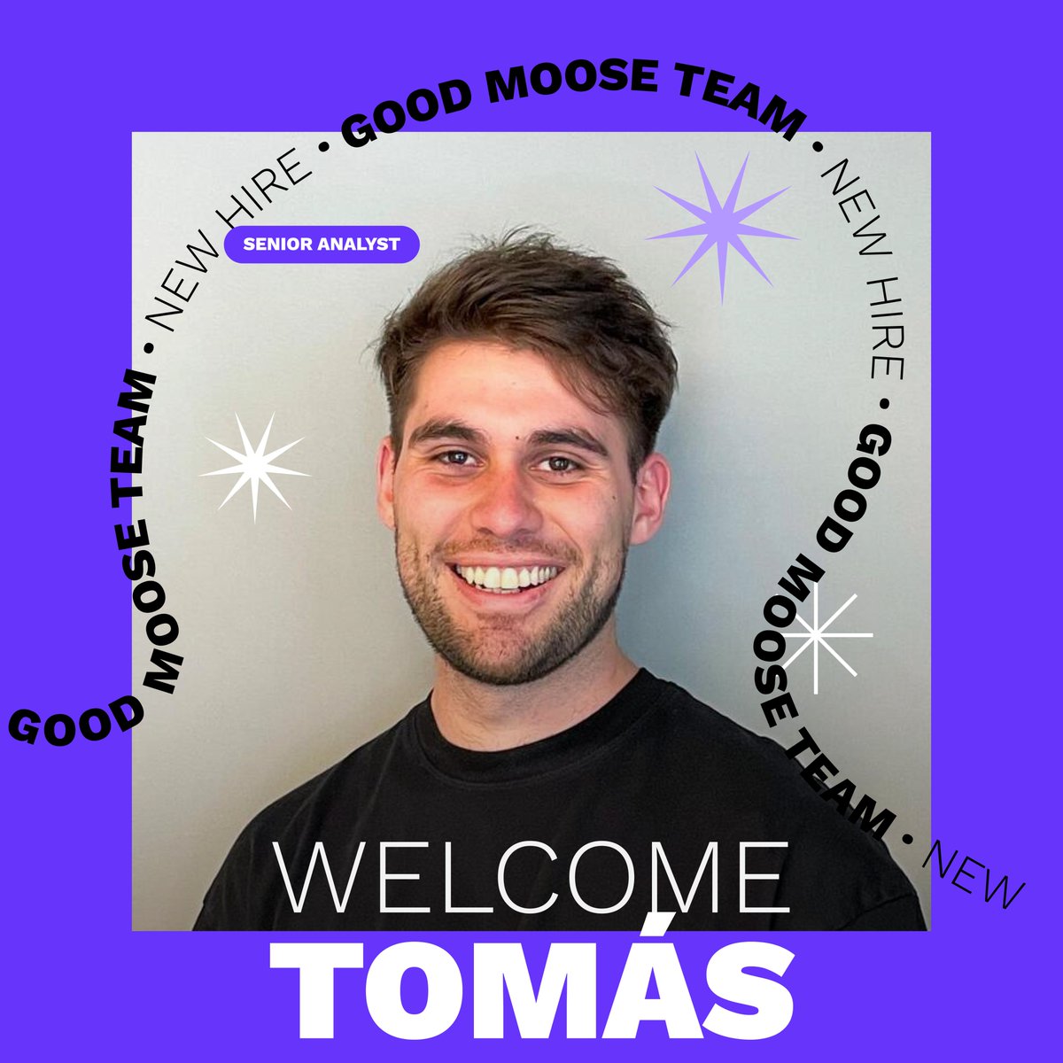 goodmooseco's tweet photo. We’re excited to welcome Tomas to Good Moose as our new Senior Analyst on our Data &amp; Analytics Team! Outside of work, you can find Tomas playing soccer, hitting the Crossfit gym and listening to reggae. https://t.co/wJ8JPOUpGP