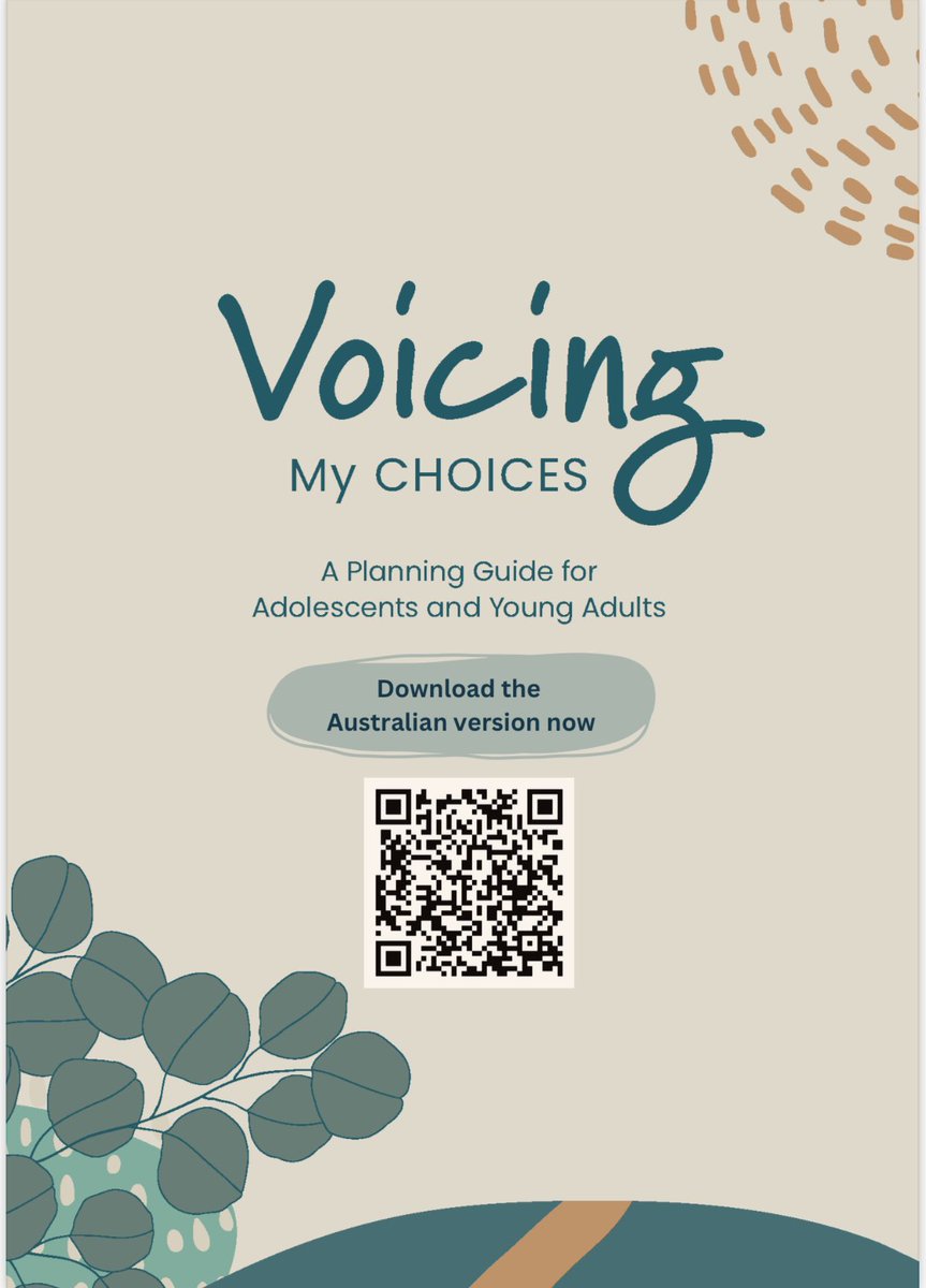 Beyond thrilled to share that the Australian #VoicingMyChoices advance care planning communication guide for AYAs is now FREELY available for all health professionals to download + use! 

Link: tinyurl.com/53y9zn8j

Thanks to #YouthCancerServices 🙌🏻

#AYACancerCongress #AYACSM