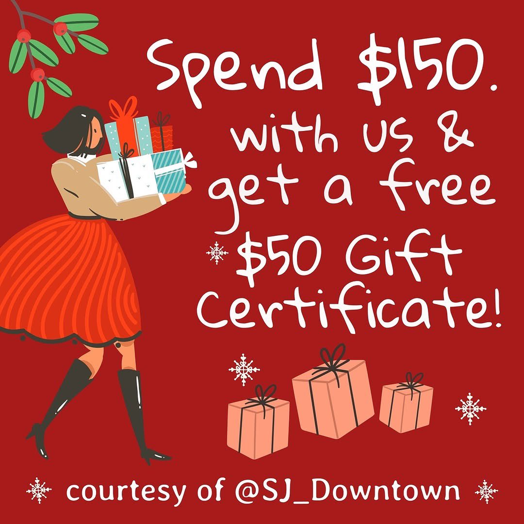 KaleidGallery's tweet photo. Join us First Friday Dec. 6th at 5pm for the opening of HARK! Holiday Show &amp; Sale w/ 50 amazing artists generously offering their work at gift giving prices! 
🎅 AND if you spend $150. with us, you’ll receive a $50. gift card from @SJ_Downtown. 

https://t.co/RLanfD2JZM https://t.co/Rv8z3h6aIO