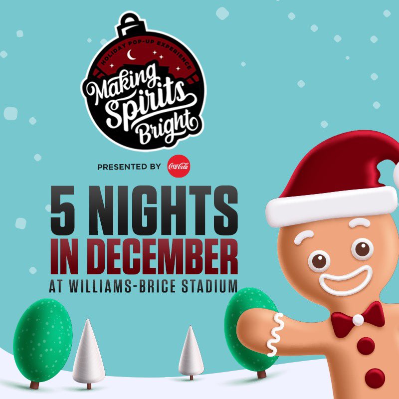 The Making Spirits Bright Holiday Pop-up Experience at Williams-Brice Stadium opens this week! Get your tickets today. 

➡️ fevo-enterprise.com/group/Makingsp…