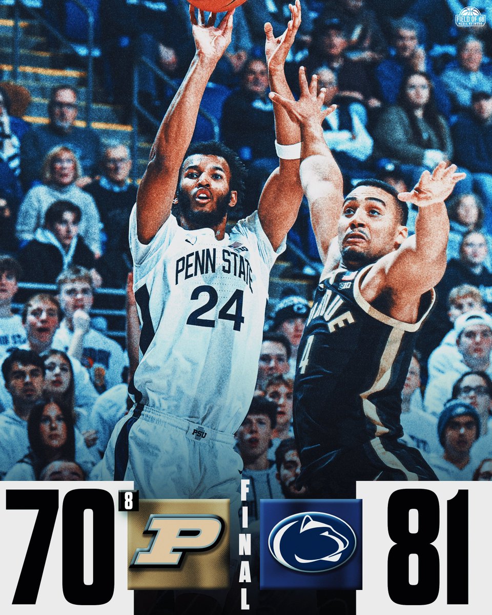 The Field of 68 (@thefieldof68) on Twitter photo 🚨 PENN STATE DOMINATES NO. 8 PURDUE 🚨
<a href="/PennStateMBB/">Penn State Men’s Basketball</a> with a HUGE win to open Big 10 play 🔥👀 🚨 PENN STATE DOMINATES NO. 8 PURDUE 🚨
<a href="/PennStateMBB/">Penn State Men’s Basketball</a> with a HUGE win to open Big 10 play 🔥👀