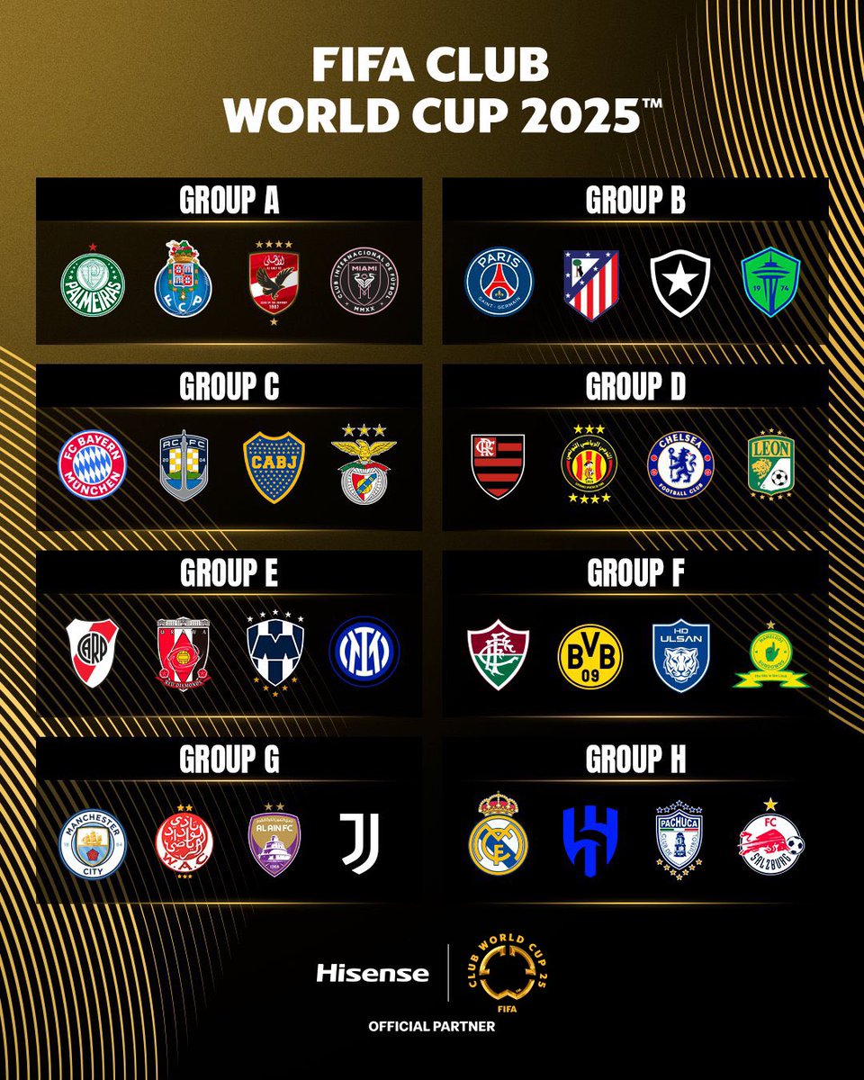 HisenseGlobal's tweet image. 🤩⚽️The excitement is building!  Get ready to witness world-class teams battle for glory at the FIFA Club World Cup 2025™ with #Hisense.#FIFACWC #OfficialPartner #TakeItToTheWorld