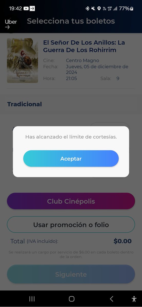 infinity212x's tweet photo. @AyudaCinepolis no meja comprar en la app en todas las funciones dice lo mismo también si es otro dia https://t.co/CvW07VSs20