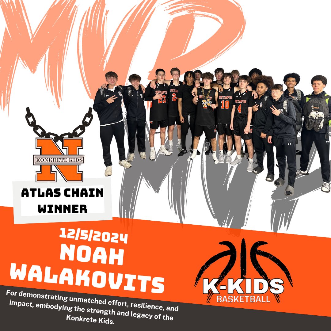 kkidsbasketball's tweet photo. Another strong performance from our team today as we took down Dieruff High School to improve to 2-0! Big congratulations to Noah Walakovits, our leading scorer for the second straight game and the well-deserved recipient of the #AtlasChain https://t.co/ta8sbCTnxV