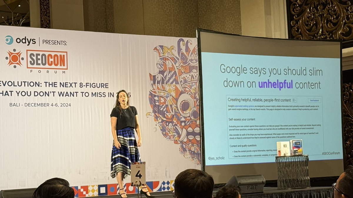 GregGifford's tweet photo. Kicking off day 2 of #seoconforumbali2024 with @jes_scholz https://t.co/b8Z1hzDfV2