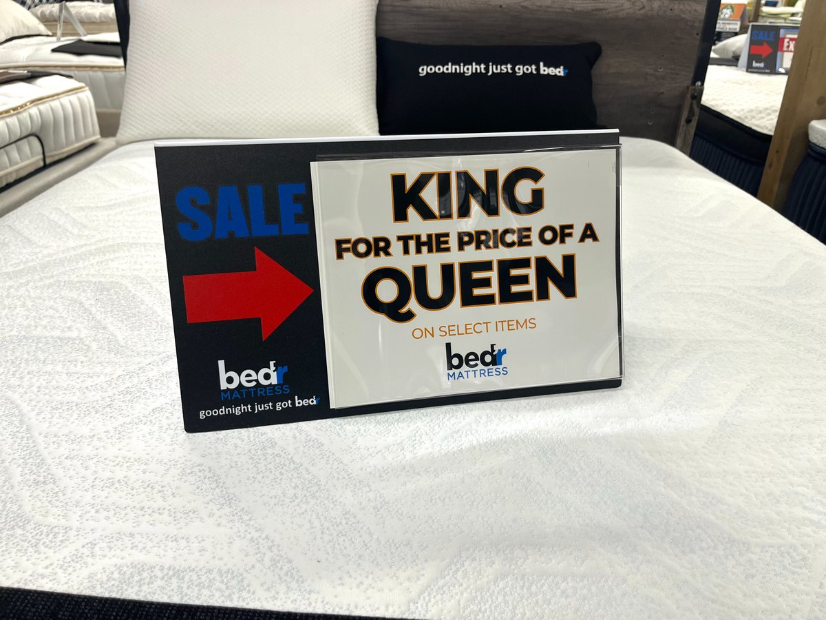 BedrMattress's tweet image. FINAL DAY! Shop in-store by Friday 12/6/24 to save up to $1,499!!

🎄Get a King Size for the Queen Price OR a Free Adjustable Base!*

(valid on select purchases)

#shoplocal #sleepbedr #adjustablebase #kingforqueen
