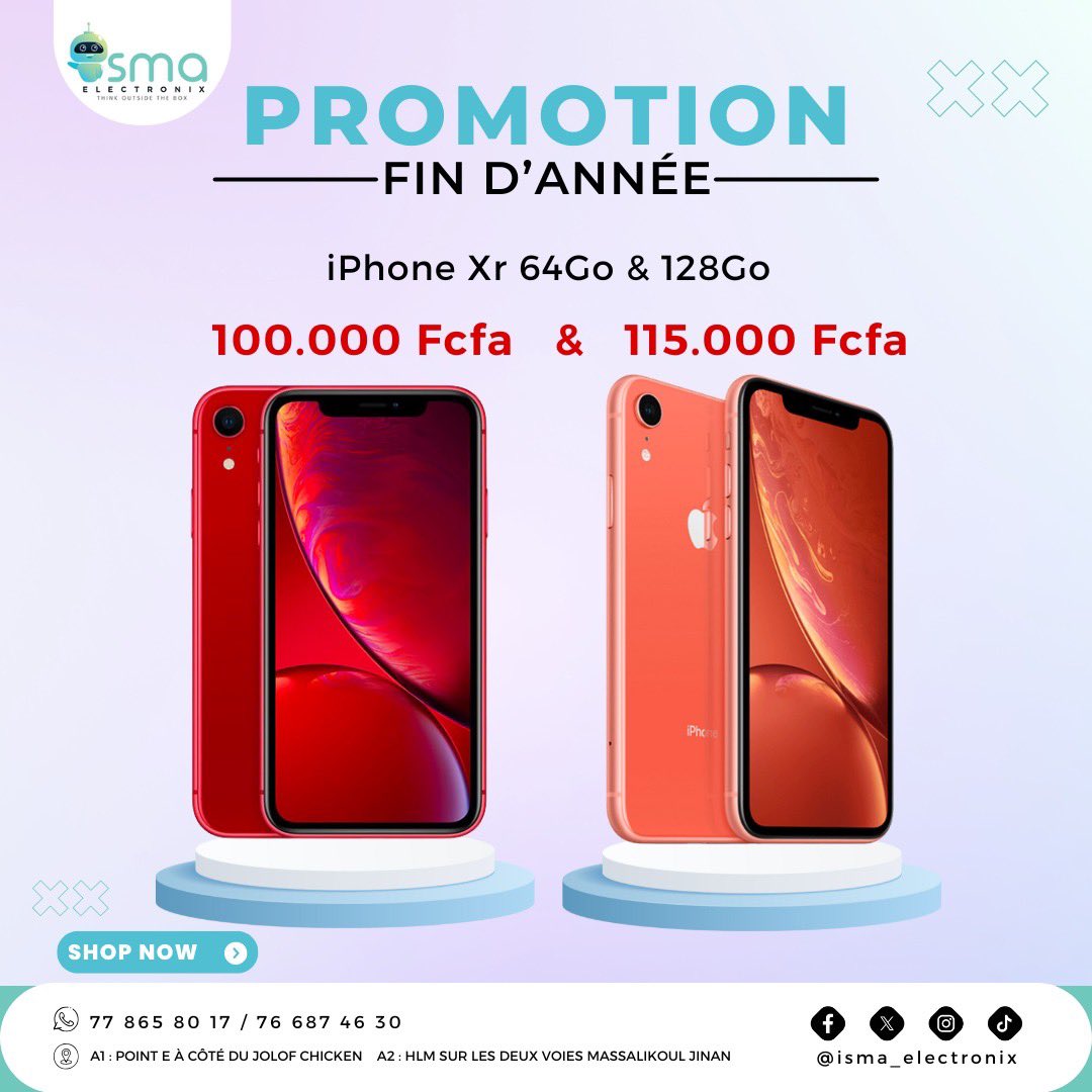 ismaelectronics's tweet photo. du 04 DECEMBRE AU 05 janvier 
Lou ngein Am am Telephone ! 

Offrez vous vos meilleurs gadgets avec des prix tres reduits.

🦋Telephones 
🦋Airpods 
🦋Tablettes
🦋Ordinateurs 
🦋Pilote OSMO mobile 
🦋Micros 🎤 
🦋Apple WATCH 
#promodecembre
Garantie sur facture 🤟🏾#fypシviral https://t.co/dF5nQ26Pb8