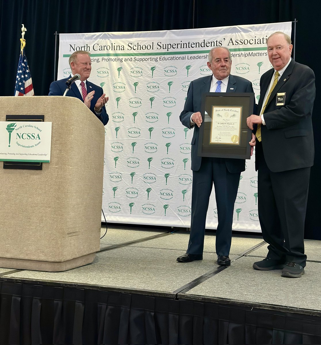 ncsupers's tweet image. Congratulations to Dr. Sam Houston, President @smtcenter on receiving the #OrderOfTheLongLeafPine from @RoyCooperNC
#LeadershipMatters @BWFUND #NCSSA @HoustonStem