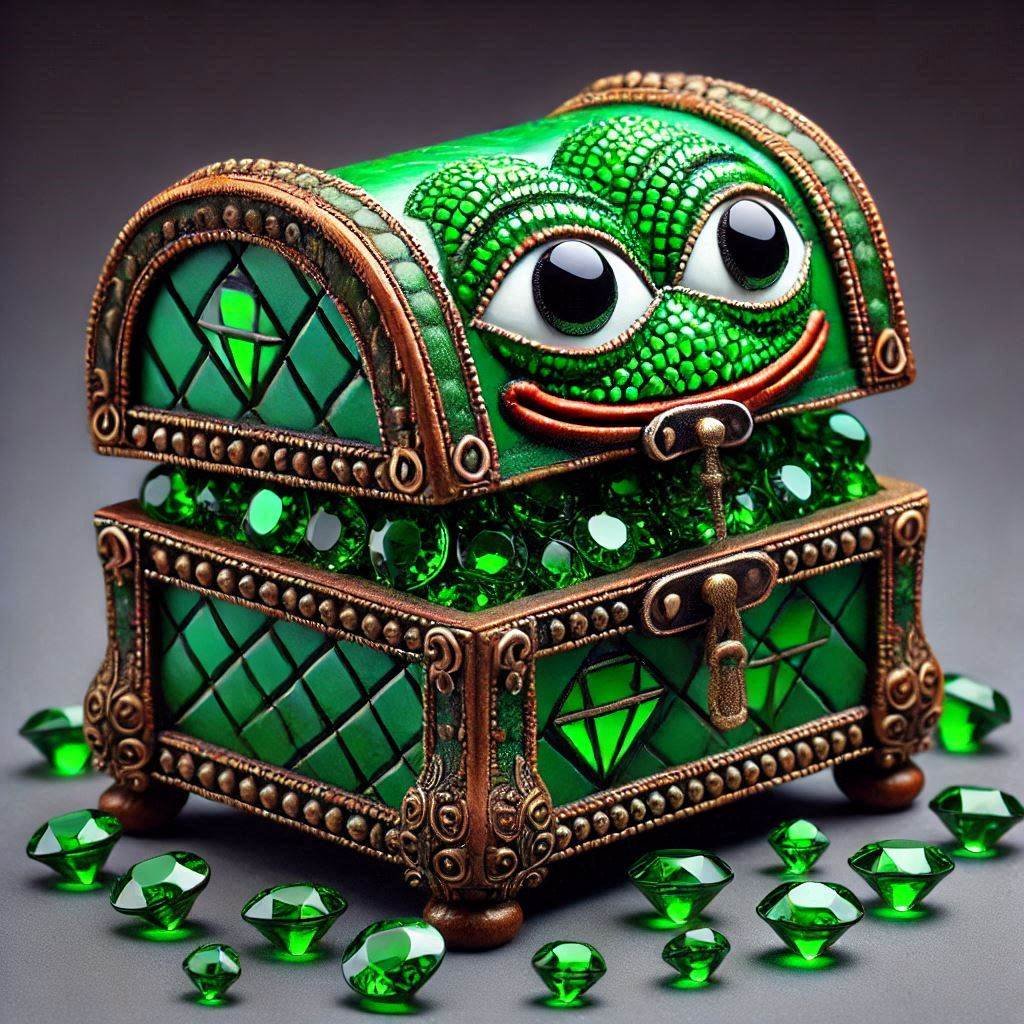 In the quest for digital wealth, $PEPE isn't just a coin you collect; it's the key to unlock the chest of endless possibilities. 🐸🔑