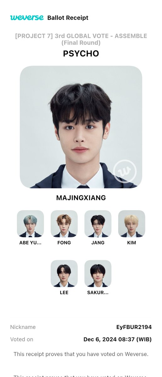 yng165's tweet photo. Kenapa sih cuma bisa vote 3 doang woi project 7😭😭 https://t.co/jtIZp0Hg7h