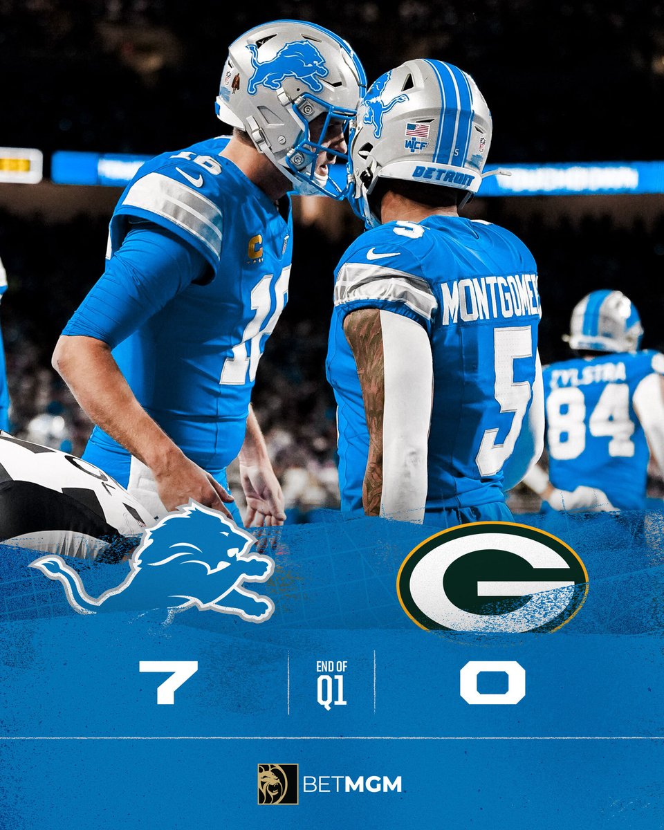 Up after 1⃣

#GBvsDET | #OnePride
