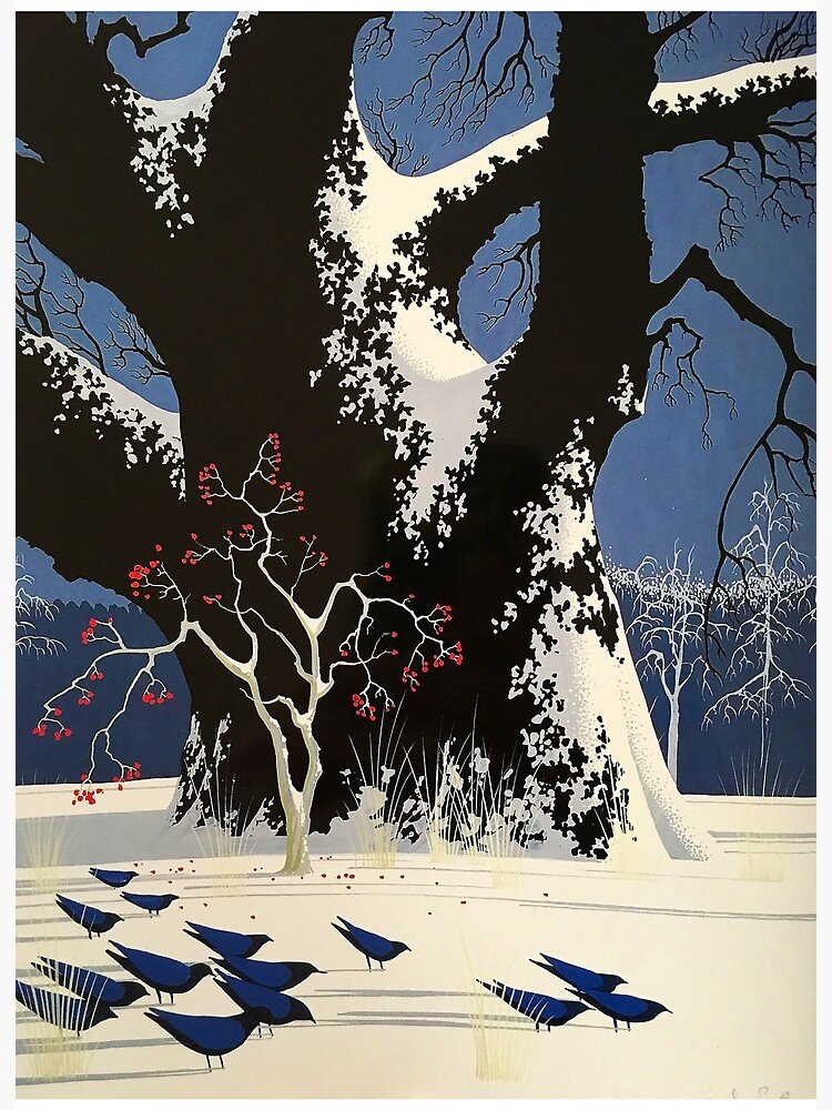 marysia_cc's tweet photo. Eyvind Earle ( 1916-2000) 
Winter Scene, 1968 https://t.co/nm2tcTwxC0