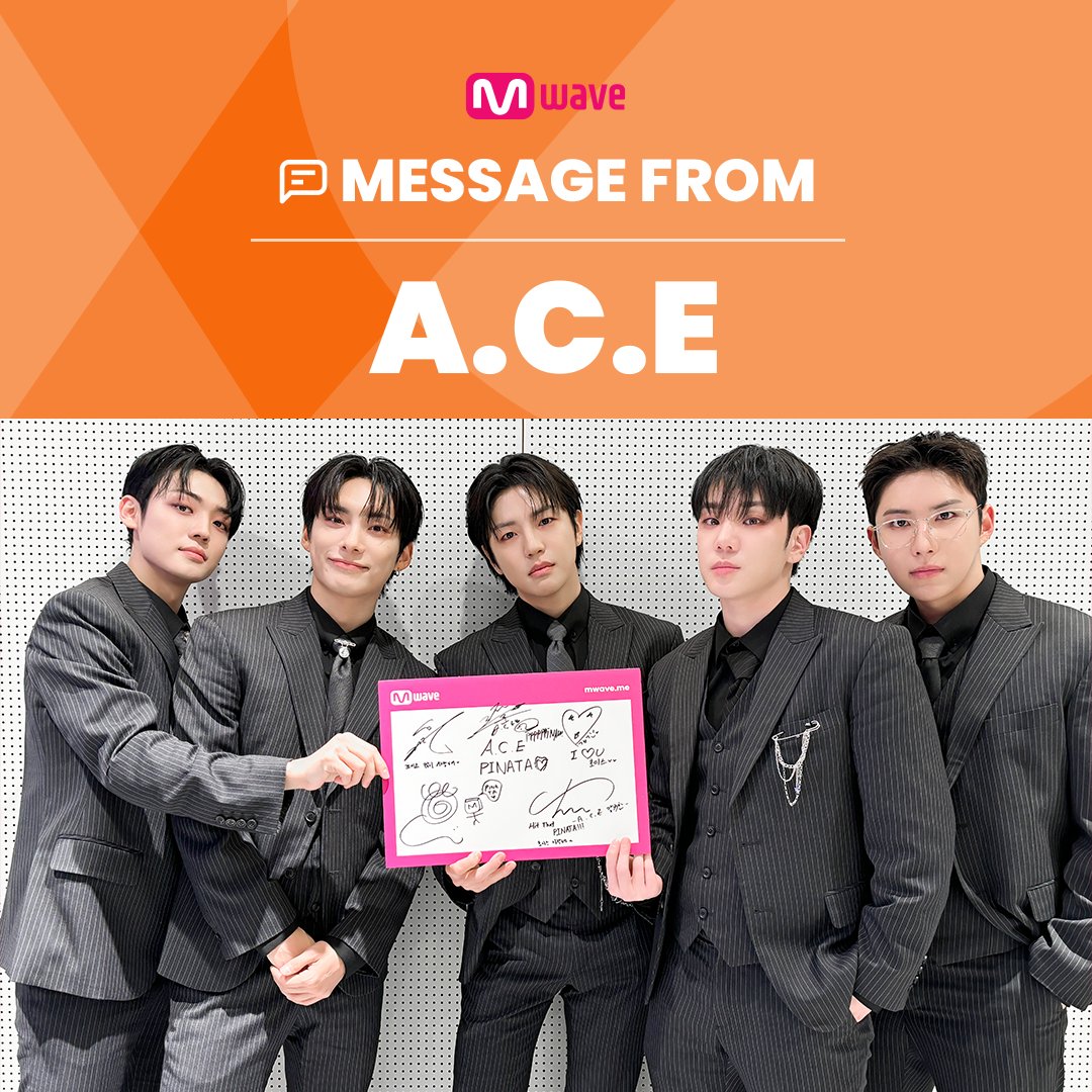OfficialMwave's tweet photo. [#Mwave shop] Message from A.C.E

#ACE’s message to CHOICE has just arrived! 📬❣

Here you have a chance to get their hand-signed CD on Mwave shop!

💿 : https://t.co/Q2Lfwx5HBj

#에이스 #PINATA https://t.co/6OfFVmDhDS
