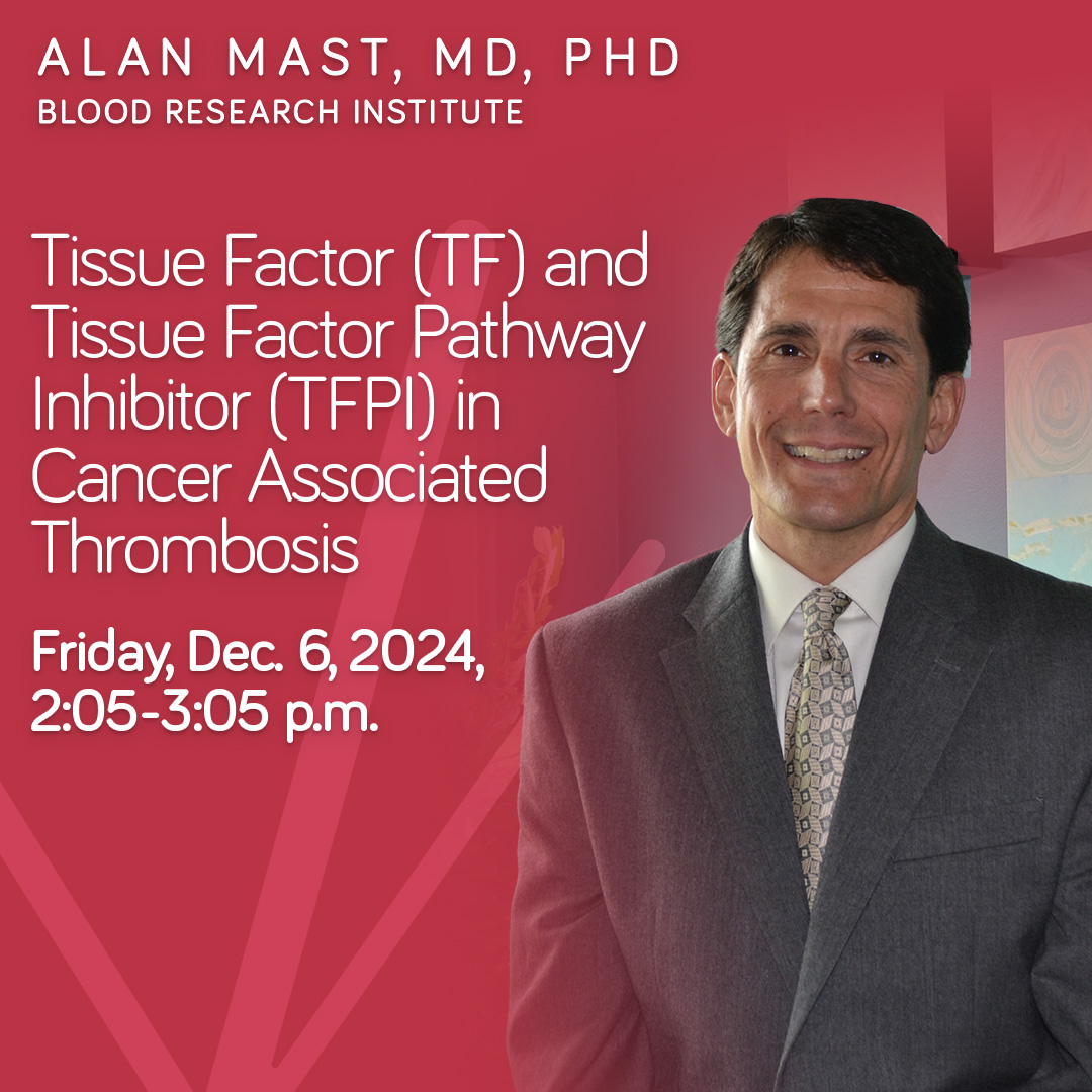 VersitiResearch's tweet image. 🩸 Heading to @ASH_hematology? Don’t miss Alan Mast, MD, PhD, moderating & speaking at the Scientific Workshop on Coagulation & Malignancy. He’ll dive into Tissue Factor & TF Pathway Inhibitor in Cancer-Associated Thrombosis. See you there! bit.ly/3ltaQwX #ASH2024