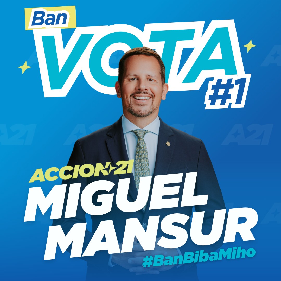 Pa un futuro caminda igualdad, progreso y oportunidad ta na e curason di tur loke nos ta haci. Cu bo sosten, nos por haci esaki un realidad. Vota #1 riba lista di ACCION21! Vota pa Miguel Mansur. #BanBibaMiho #ACCION21
