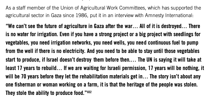 davidgross_man's tweet photo. Opening up to pretty much any random page of the Amnesty report is astonishing. Just clicking around I found a section on overly onerous inspection procedures (pg 163), and how they relate to food production. This quote knocked me out https://t.co/ckpGoRwFkb https://t.co/1fs9WX2TFy