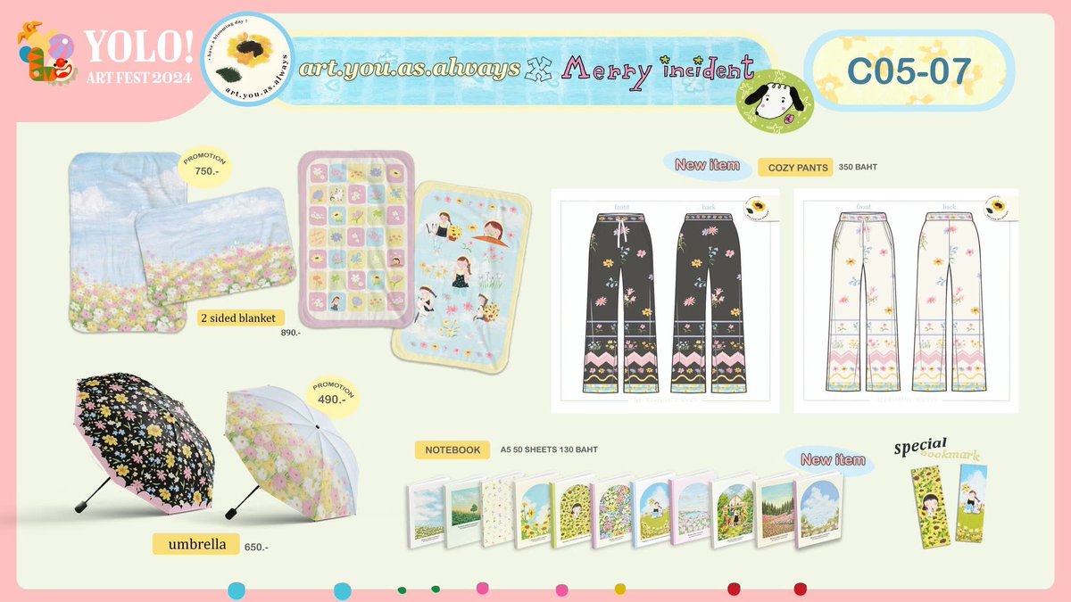 ใบเมนูมาละค้าบ 🤍 รอบนี้ไปกับ <a href="/merryincident/">merry incident ✨🎄</a> 
เจอกันที่งาน #YOLOARTFEST2024  น๊า ออกบูธครั้งสุดท้ายของปีแล้ว ขนของไปเยอะมากๆ มีโปรโมชั่นพิเศษด้วย  
🖍️บูธ C05-C07
🍀สามย่าน มิตรทาวน์ ฮอล
🌷 เสาร์ที่  7 ธันวาคม นี้ วันเดียวเท่านั้นน๊า