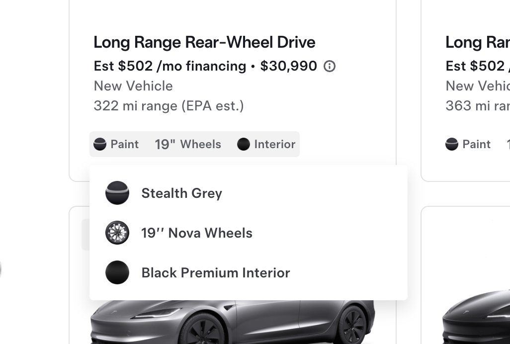 dkrasniy's tweet image. NEWS: Tesla has redesigned the Inventory section of the website with new icons and clearer breakdowns in the configurator