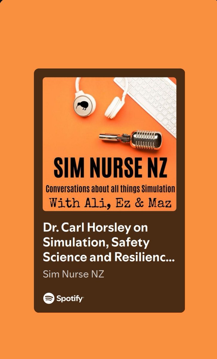 @HorsleyCarl we absolutely loved interviewing you for #simnursenz 🏅🔥 The episode is now live 🩺
.
.
.
.
open.spotify.com/episode/6c8pV7…

#healthcaresimulation
#healthcareeducation
#meded
#medicalpodcast
#safetyscience
#resilienceengineering