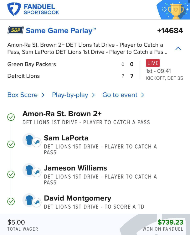 br_betting's tweet photo. Tired: Same Game Parlay

Wired: SAME DRIVE PARLAY 

(IG: _christopher_casey_ @FDSportsbook) https://t.co/Sv1kyShzUO
