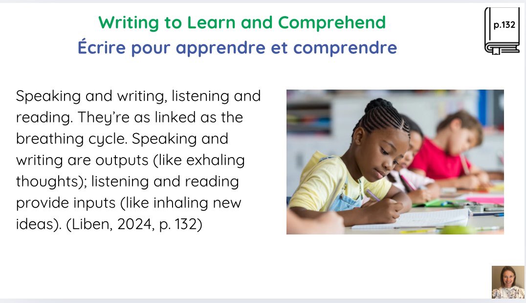 MmeLockhartLDS's tweet image. “Reading and writing, listening and reading. They’re as linked as the breathing cycle. Speaking and writing are outputs; listening and reading provide inputs.” (Liben, 2024, p.132) 

This is one of my favourite quotes from the book #KnowBetterDoBetter from @Scholastic’s SOR…
