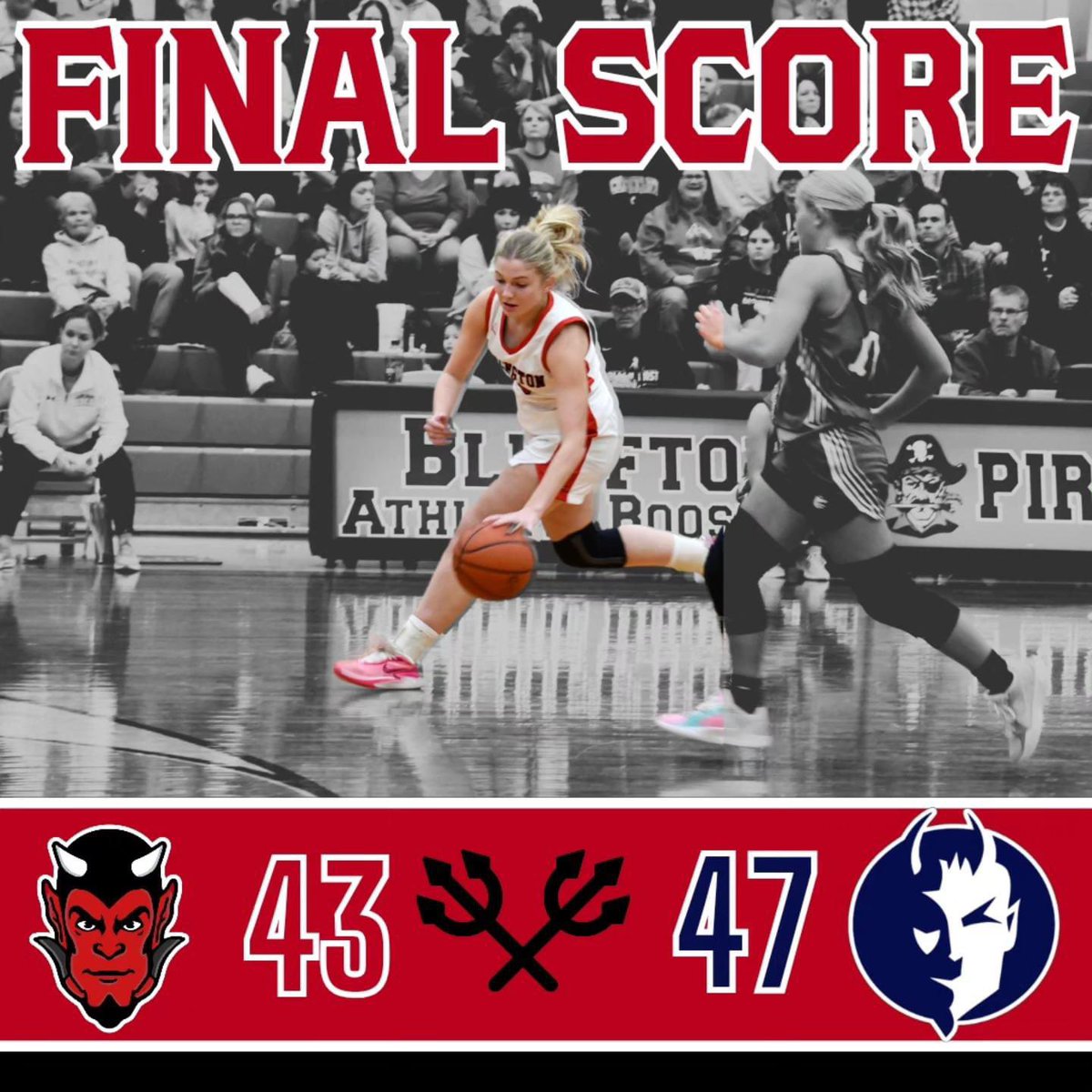 RedDevilAthl's tweet photo. 🏀 In a hard-fought battle, the Lady Devils fall to Carey 43-47. They host Ridgemont on Saturday.

💻 Katelyn Price 
📸 Hailey Siferd 

#WeAreRedDevils #RedDevilNation #RedPride @Courier_Sports @WOSNScores https://t.co/fGZIguo4bw