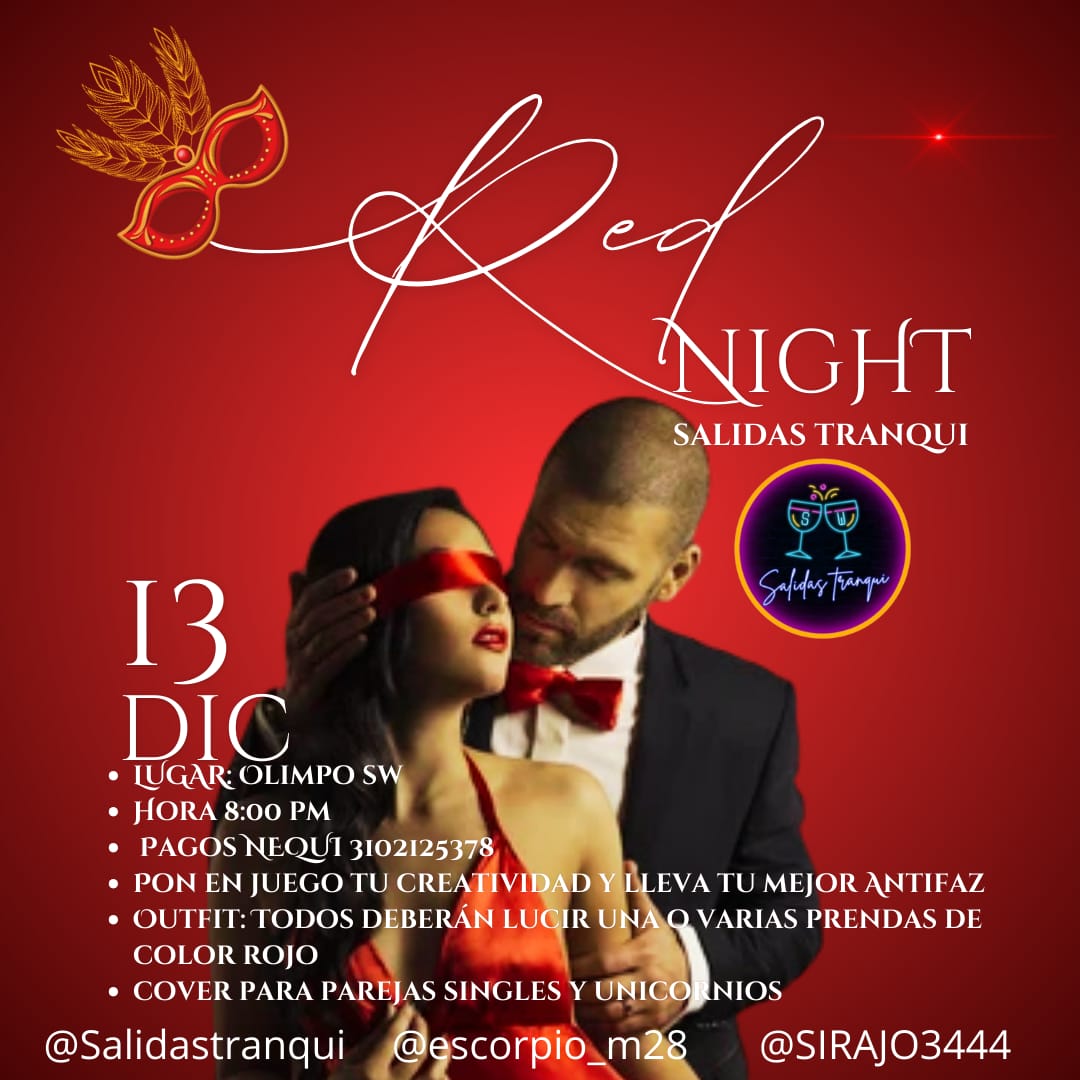 Salidastranqui's tweet photo. ULTIMA FIESTA DEL AÑO !!!!   #Salidastranqui #TranquiFiesta #RedNight #NocheRoja https://t.co/Kophy2H3wW…… 🔥📷📷 va a estar una CHIMBAAAA !  TODO UN BAR SW SOLO PARA NOSOTROS ! 📷📷 😈😈😈 https://t.co/rKVrrQPtWc