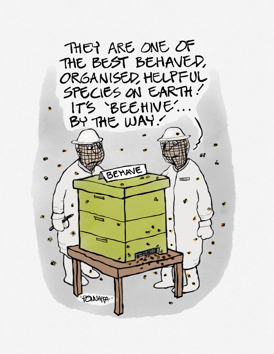 PonnappaCartoon's tweet image. #behave #beehive #species #helpful