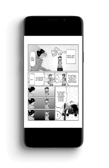 @roadtothemax manga page on phone screen 