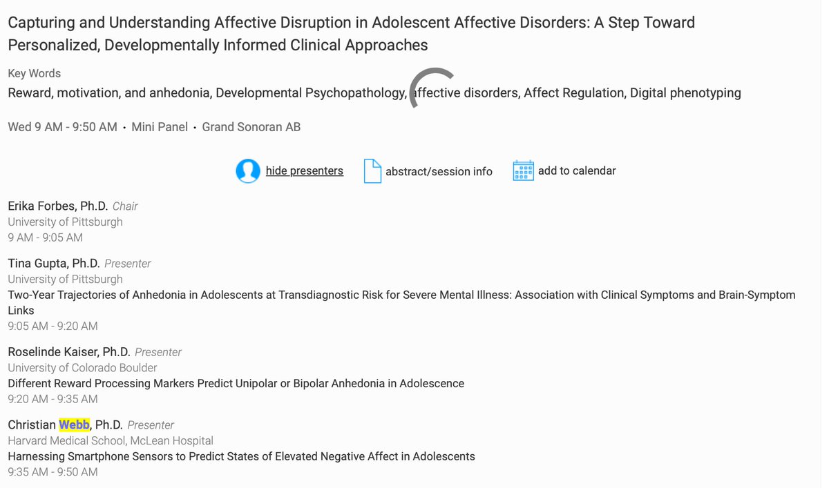 Christian Webb (@chriswebbphd) on Twitter photo If you're at #ACNP2024 come see our panel on new developments in research on affect disruption in adolescent affective disorders w/ <a href="/forbes_erika/">Erika Forbes</a> Dr. Kaiser <a href="/tinagupta2015/">Tina Gupta, PhD</a> <a href="/ACNPorg/">ACNP</a> If you're at #ACNP2024 come see our panel on new developments in research on affect disruption in adolescent affective disorders w/ <a href="/forbes_erika/">Erika Forbes</a> Dr. Kaiser <a href="/tinagupta2015/">Tina Gupta, PhD</a> <a href="/ACNPorg/">ACNP</a>