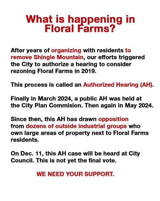cleanerair's tweet image. Registration is now LIVE to speak in support of Floral Farms’ zoning case. Register in support regardless if you can make it! Each submission counts
🔗personalfinance.dallascityhall.com/speakers.aspx

📧 You can also email city council: downwindersatrisk.org/featured-citiz…