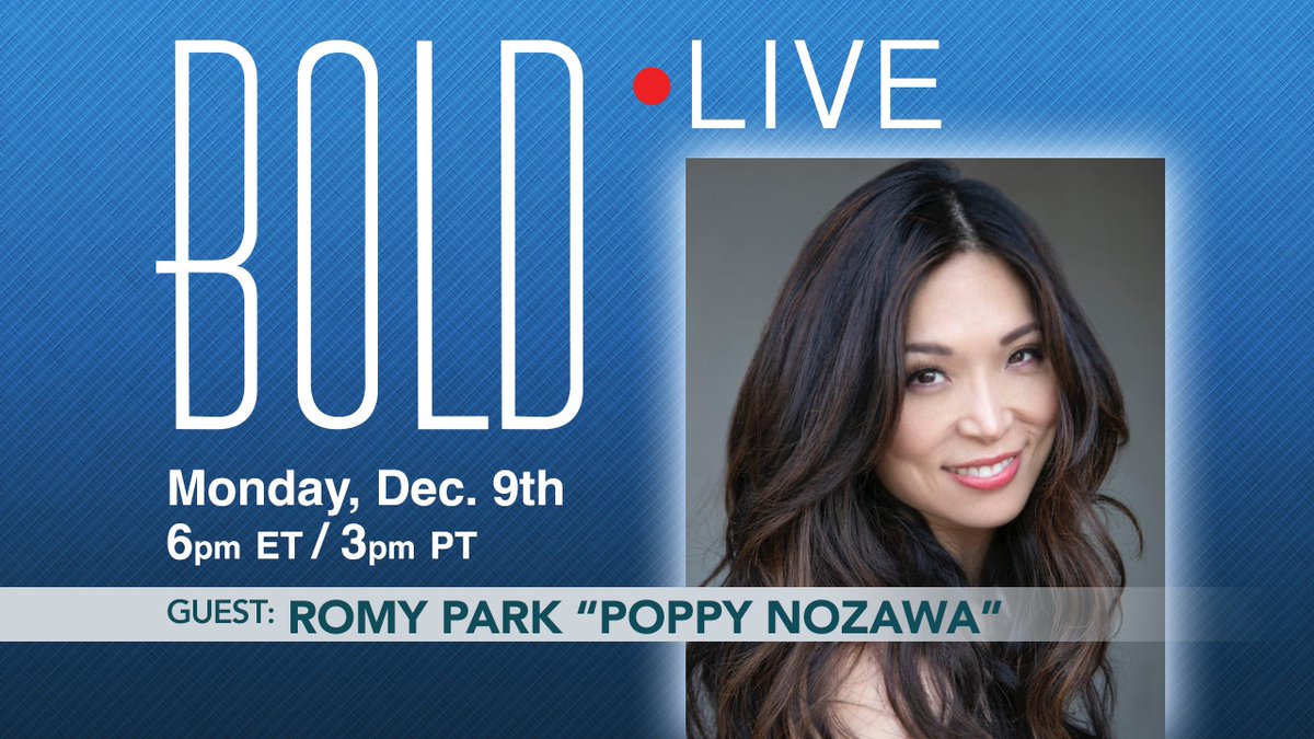 Please join us on the official #BoldandBeautiful Youtube  Channel for a special edition of #BoldLive with guest Romy Park, this Monday, December 9th, 2024.