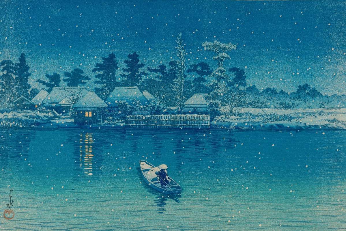 雪山と川の風景 油彩画 水彩画 雪解けの川[02488000022]の写真・イラスト素材｜アマナイメージズ