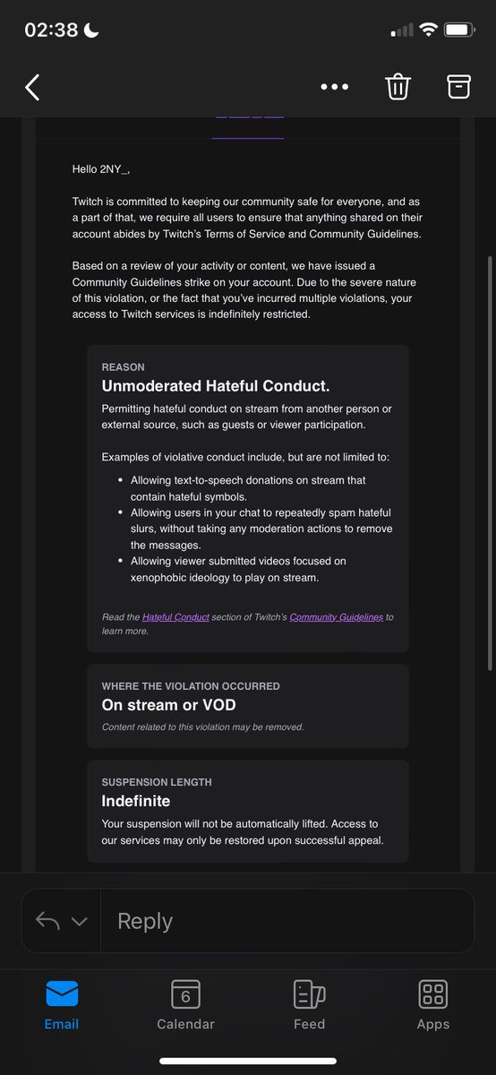 2NY____'s tweet photo. @TwitchSupport to who ever fucking reads this from twitch  I’m SICK AND FUCKING TIRED OF THIS BS HOW TF U BANNING ME FOR FUCKING OVER 1 YEAR UNBAN MY ASS I CBA WITH KICK I BELIEVE I HAVE BEEN FUCKING BANNED FOR A BS REASON I BEEN FUCKING MASS REPORTED ABOUT 50B TIMES. RESPOND DOG https://t.co/Hb4KtuHA9X