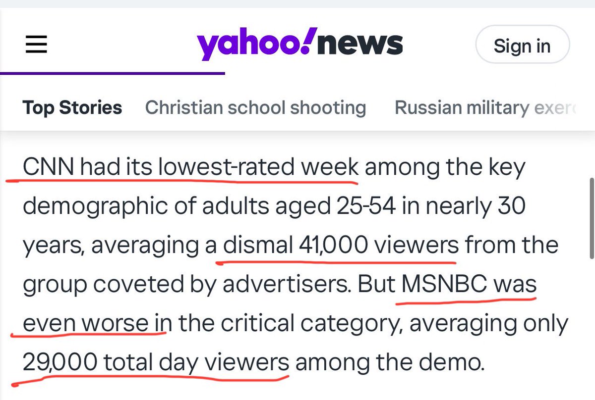 Stellaaa's tweet photo. @DefiyantlyFree I got more views on my single post of @ScottPresler yesterday than CNN and MSNBC got combined prime time viewers per day last week 

#ripmsm https://t.co/12e2usfOxz