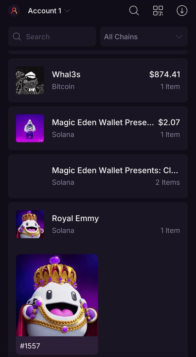 ProperChels8's tweet photo. Hi @hausoftiffany @chartfu @SolNFTs @vohvohh 

I have been using ME wallet since beta code days as my main ordinal and alt sol wallet that have decent defi activity too+20k vol swap on ME wallet sol to btc 

I even have royal emmy soul bound nft

But i got 0 wallet bonus https://t.co/PR82fQqREA