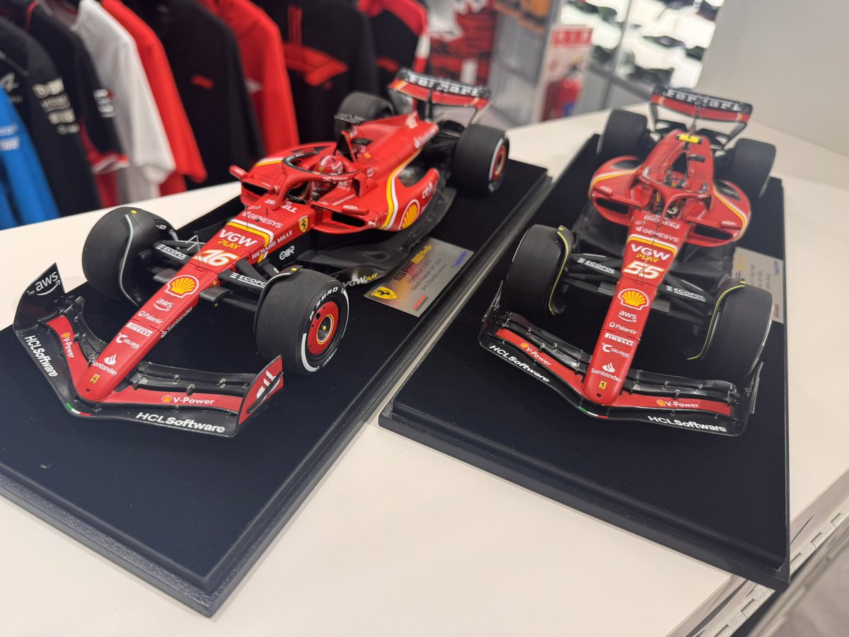 EUROSPORTSTOKYO's tweet image. ／
#looksmart #モデルカー入荷 
＼

1/18 Ferrari SF-24 モデルカーが入荷しました🌟
・#55 ｶﾙﾛｽ･ｻｲﾝﾂ 2024 ｻｳｼﾞｱﾗﾋﾞｱGP
・#16 ｼｬﾙﾙ･ﾙｸﾚｰﾙ 2024 ﾊﾞｰﾚｰﾝGP

#f1jp #モータースポーツ #フェラーリ