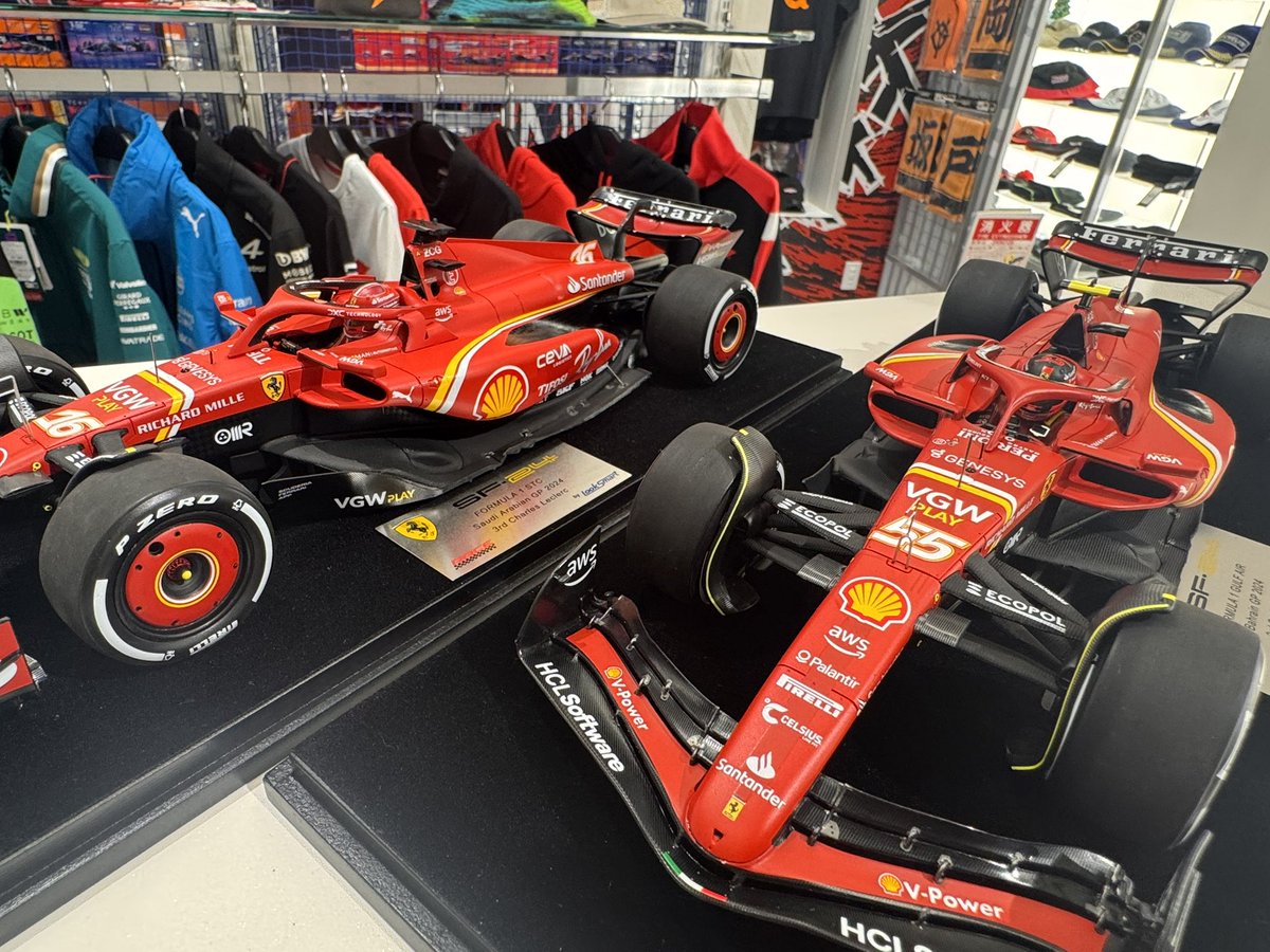 EUROSPORTSTOKYO's tweet image. ／
#looksmart #モデルカー入荷 
＼

1/18 Ferrari SF-24 モデルカーが入荷しました🌟
・#55 ｶﾙﾛｽ･ｻｲﾝﾂ 2024 ｻｳｼﾞｱﾗﾋﾞｱGP
・#16 ｼｬﾙﾙ･ﾙｸﾚｰﾙ 2024 ﾊﾞｰﾚｰﾝGP

#f1jp #モータースポーツ #フェラーリ