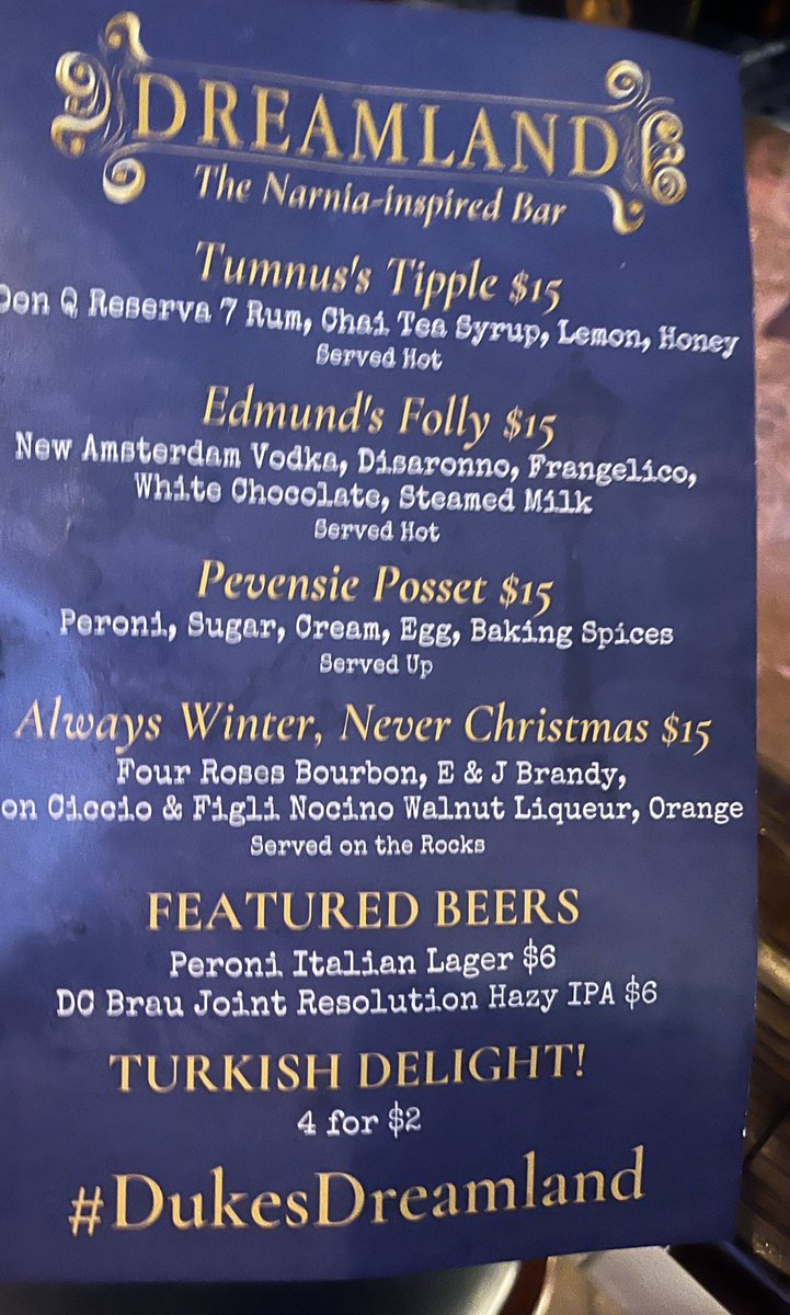 Barred in DC (@barredindc) on Twitter photo The Narnia-inspired (I learned last week this is not the Lord of the Rings) <a href="/DukesGrocery/">Duke's Grocery</a> Navy Yard theme #DukesDreamland bar is fun The Narnia-inspired (I learned last week this is not the Lord of the Rings) <a href="/DukesGrocery/">Duke's Grocery</a> Navy Yard theme #DukesDreamland bar is fun